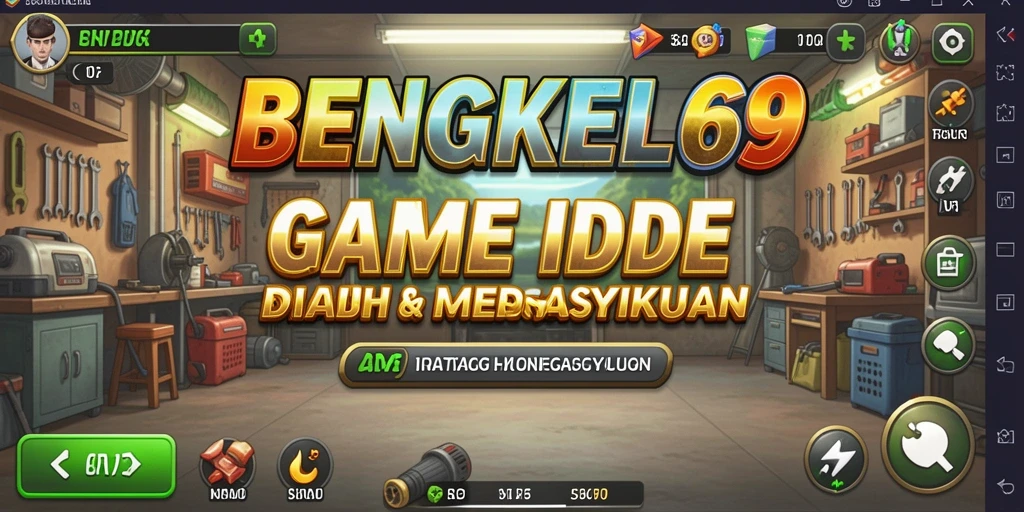 Tampilan gameplay menarik dari BENGKEL69 yang penuh warna.