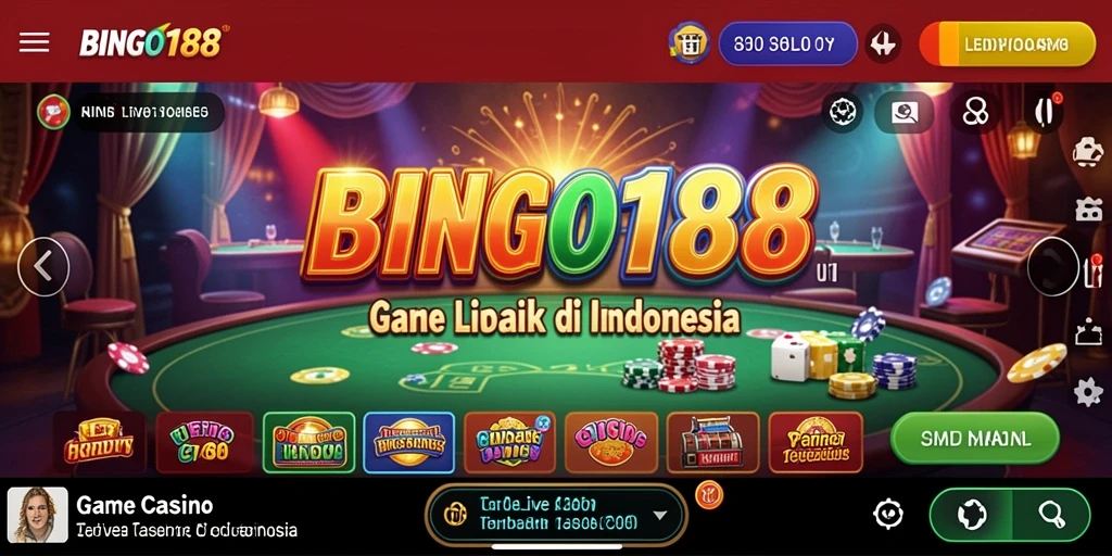 Tampilan gameplay BINGO188 dalam suasana Live Casino yang mendebarkan.