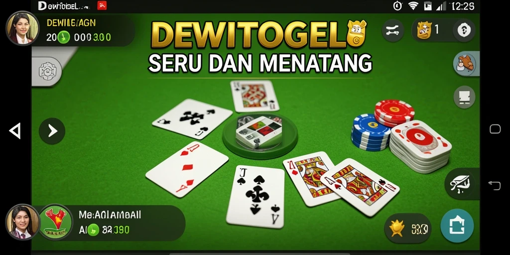 Tangkapan layar DEWITOGEL menampilkan serunya gameplay Gaple.