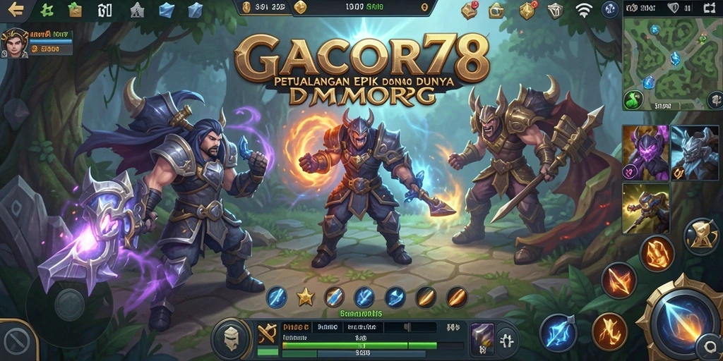 Tampilan permainan GACOR78 yang memukau dalam dunia MMORPG.