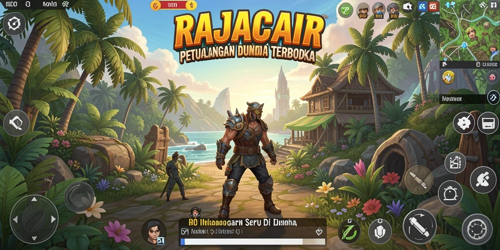 Tampilan gameplay seru dalam dunia terbuka RAJACAIR.
