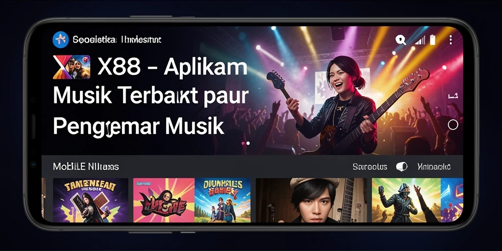 Screenshot gameplay X88 yang menunjukkan antarmuka pengguna yang modern.